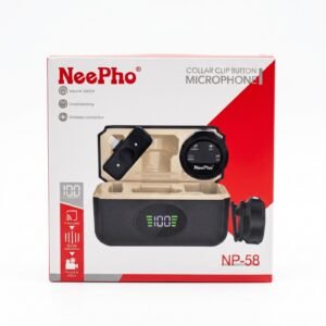 NeePho NP-58 Wireless Collar Mic with Charging Case & LED Display